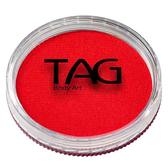 TAG Professional Face and Body Paint, Regular Red 32gm, non toxic, hypoallergenic, easy to wash off, ideal for Kids Parties, Halloween, Cosplay and Events