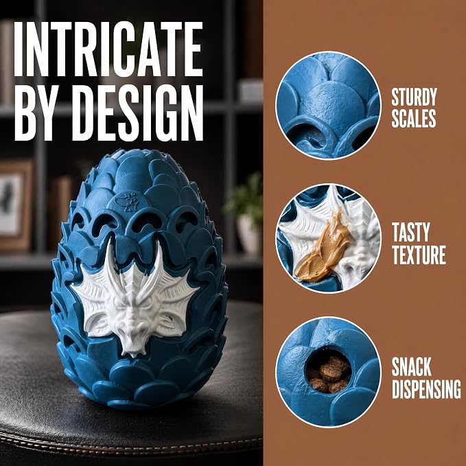 Dragon Egg Dog Chew Toys for Power Chewers - Toughest Indestructible