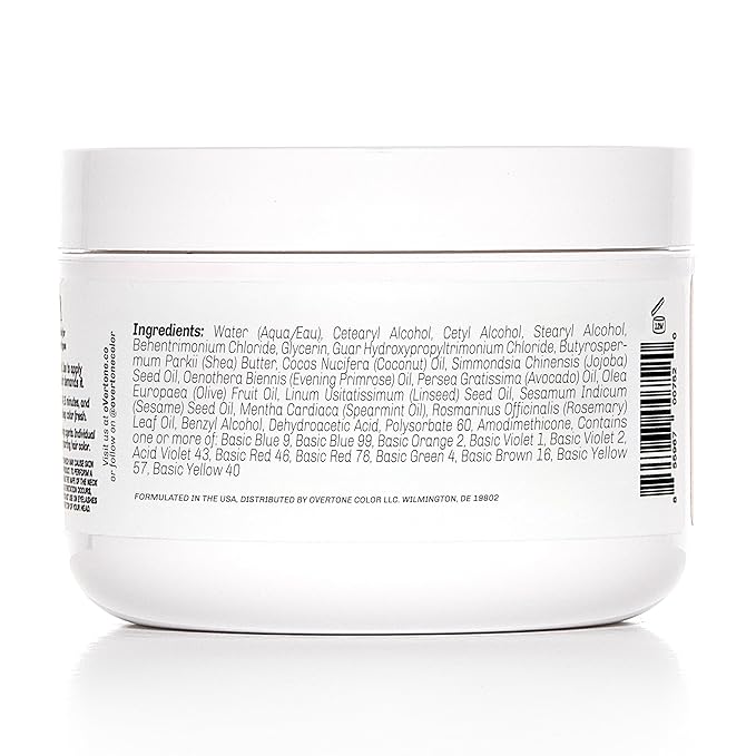 Overtone Semi Permanent Hair Color Conditioner, Pastel Majenta Morning, 8 oz, Nourishing, Damage-Free, Color Depositing Mask for All Hair Types with Shea Butter & Coconut Oil, Vegan & Cruelty-Free