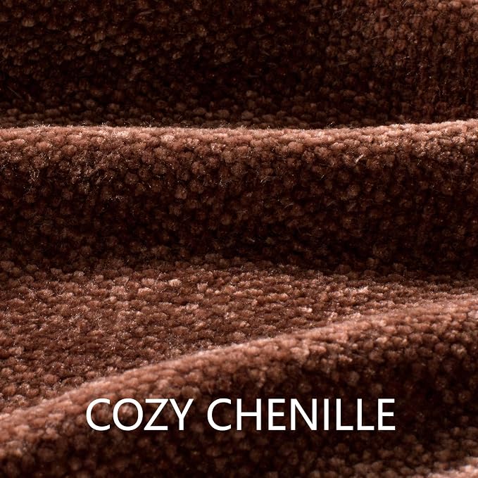 Chenille Throw Blanket for Couch 60" x 80" Twin, Dark Brown | Soft Cozy Warm Throws with Fringe Tassel Living Room Bed Sofa Chair Cover, Lightweight Knitted Boho Blankets Fall Decor