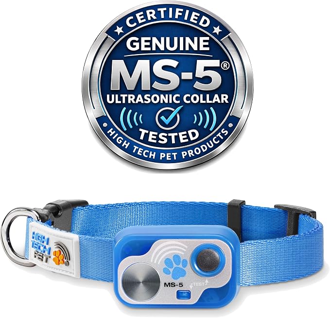 Genuine MS-5® Designer Series Automatic Pet Door Collar Tested & Certified by High Tech Pet for Dogs and Cats - Complies with Power Pet Door Performance Warranty, Waterproof (Blue, Dog)