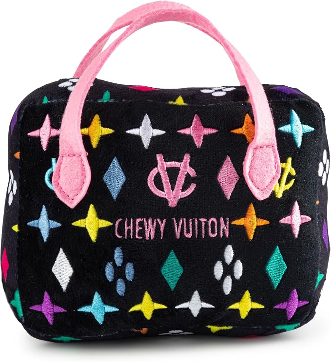 Haute Diggity Dog Chewy Vuiton Handbag Plush Dog Toy, Designer Parody Toy