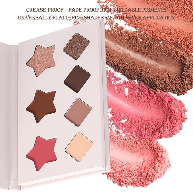 VIOLA HOUSE All In One Face Palette,Velvety-Smooth Buildable & Blendable Formulas,Bronzer,Eye shadow,Highlight 8.5g (Light)