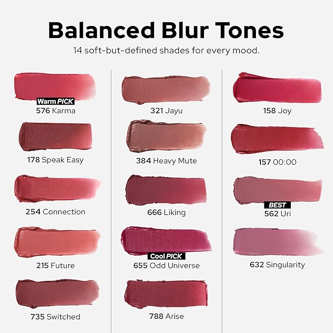 Unseen Blur Lip Tint Long-Lasting Stain, Blendable 3.2g (788 Arise, 0.11 Ounce (Pack of 1))