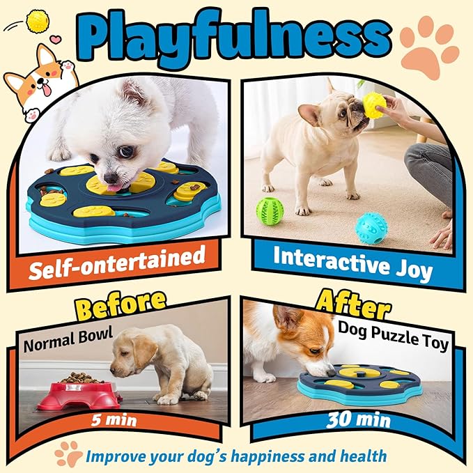 Forfon 9 Pack Dog Enrichment Toy Set with Puzzle Toy & Lick Mats | For Small & Medium Dogs,Multi-Level Challenge,Mental Stimulation,Slow Feeding Support,Interactive Play