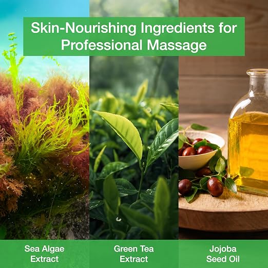 Bon Vital Naturale Massage Oil Made with Natural Ingredients for an Earth-Friendly Massage, Revives and Rehydrates Dry Skin Naturally, with Green Tea Extract, 5 Gal, Label may Vary