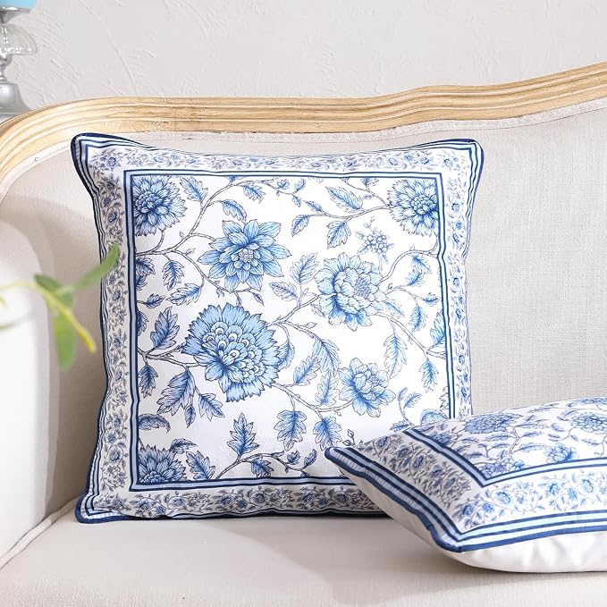 Designer Vintage Velvet Throw Pillow Cover,18"x18"-BlueWilow | Pillow Cover,Concealed Zipper Design,Dragonfly Pattern,Sofas,Bedroom,Living Room,Lounge Chairs,All Season Home Decor