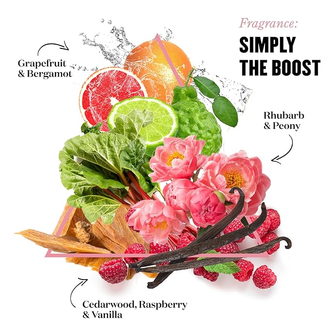 Soap & Glory Simply The Boost Body Yogurt - Lightweight Nourishing Body Moisturizer & Hydrating Skin Cream - Mood Boosting Grapefruit, Bergamot & Rhubarb Body Cream for Refreshed Dry Skin (300ml)