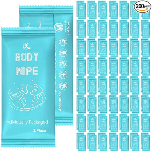 Timgle 200 Pcs Acidified Travel Deodorant Wipes for Women & Men Variety Pack Mini Hypoallergenic Face and Body Wipes Disposable Individually Wrapped Cleansing for Travel Gym