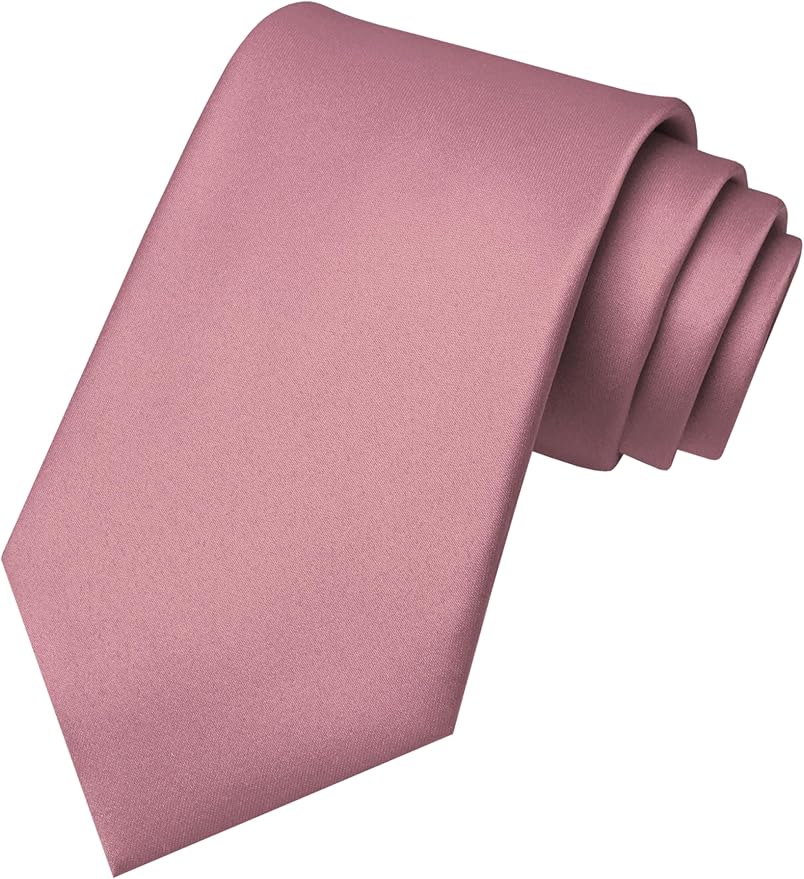 JEMYGINS Solid Color Tie Mens Necktie for Business and Wedding