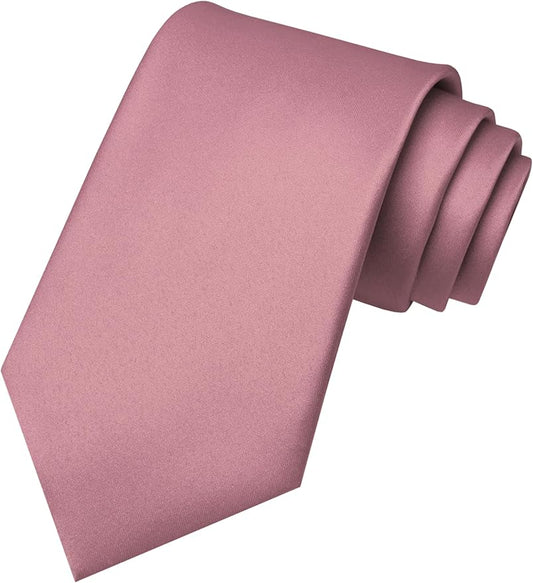 JEMYGINS Solid Color Tie Mens Necktie for Business and Wedding
