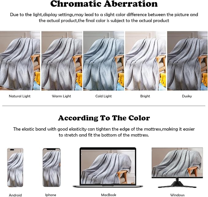 NEWCOSPLAY Fleece Leaves Pattern Throw Blanket, Grey, 50"x60" | Super Soft Throw Blanket, Lightweight Cozy Bed Sofa Blanket, Premium Silky Flannel Fleece, Travel Blanket for All Season Use