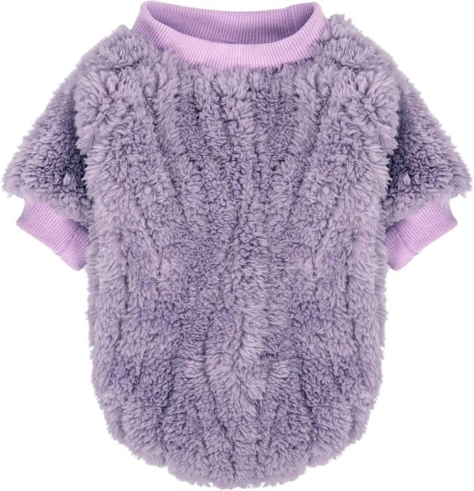FabriCastle Dog Sweater, 3-Pack Dog Clothes & Coat, Pet Jacket for Small or Medium Dogs Boy or Girl, Soft and Warm Cat Sweaters Doggy Apparel Costumes Christmas (Lavender,Pink,Butter yellow, XX-Small)