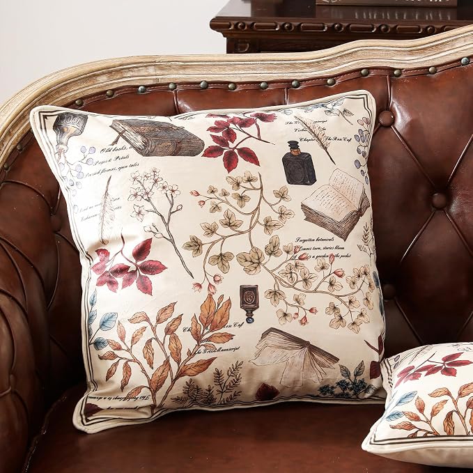 Designer Vintage Velvet Throw Pillow Cover,18"x18"-Xipeia | Pillow Cover,Concealed Zipper Design,Dragonfly Pattern,Sofas,Bedroom,Living Room,Lounge Chairs,All Season Home Decor