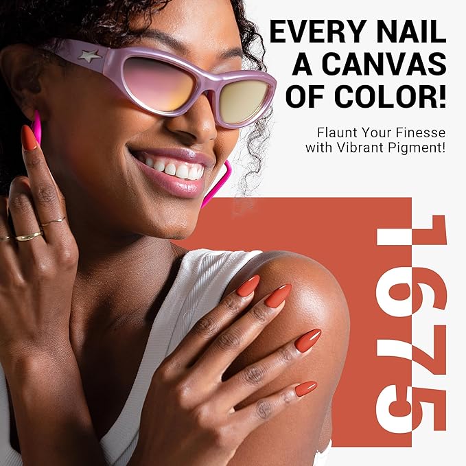 MelodySusie Thick Grapefruit Orange Gel Nail Polish,0.5fl oz Nails Soak Off UV LED Dark Orange Gel Polish Gift for Women Nail Art Manicure Salon DIY Nail Design Decoration at Home-A1504