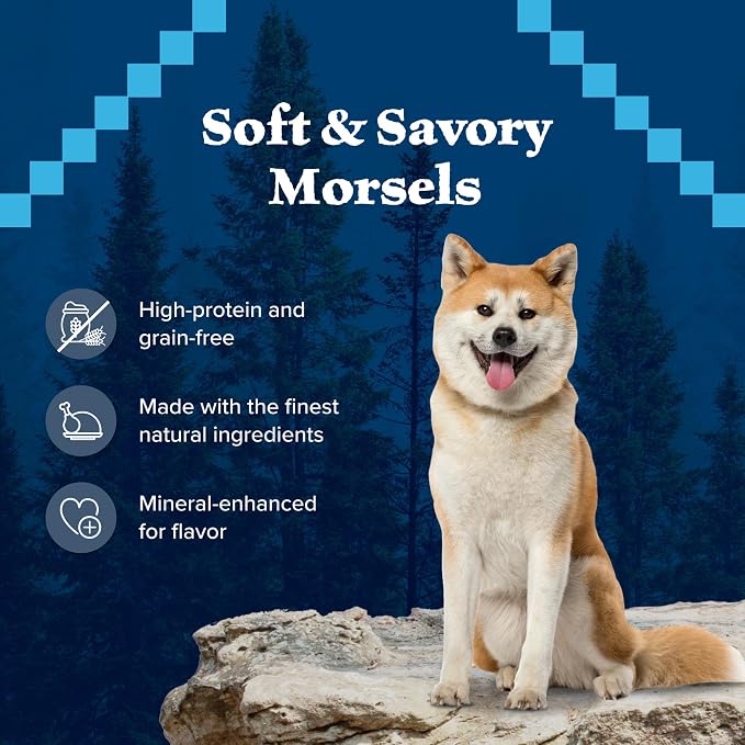 Blue Buffalo Wilderness Wild Bits Chicken Soft & Chewy Dog Treats, 10 oz | Real Chicken #1 Ingredient, High Protein & Grain-Free, Bite-Sized Training Treats Made with Natural Ingredients