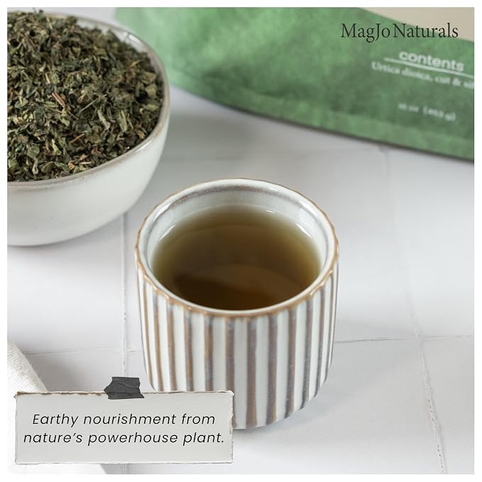 MagJo Naturals Nettle Leaf Tea, 1lb (16Oz) Cut and Sifted: Bulk European Stinging Nettle (Urtica Dioica)
