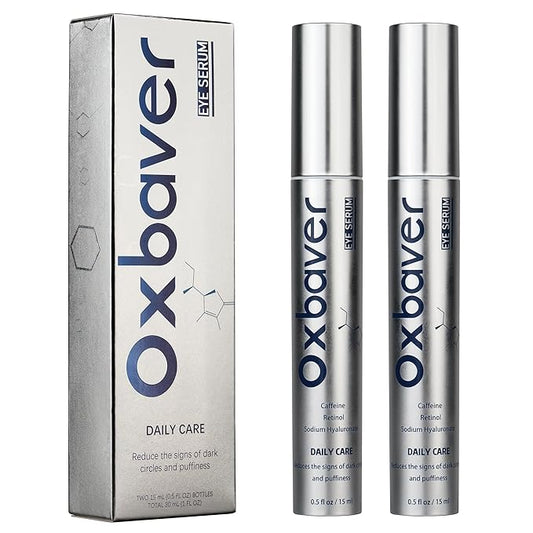 Eye Bags Treatment for Men, Caffeine Eye Serum for Men with Cooling Roller, Mens Eye Cream for Dark Circles and Puffiness, Under Eye Cream for Men, 2-Pack