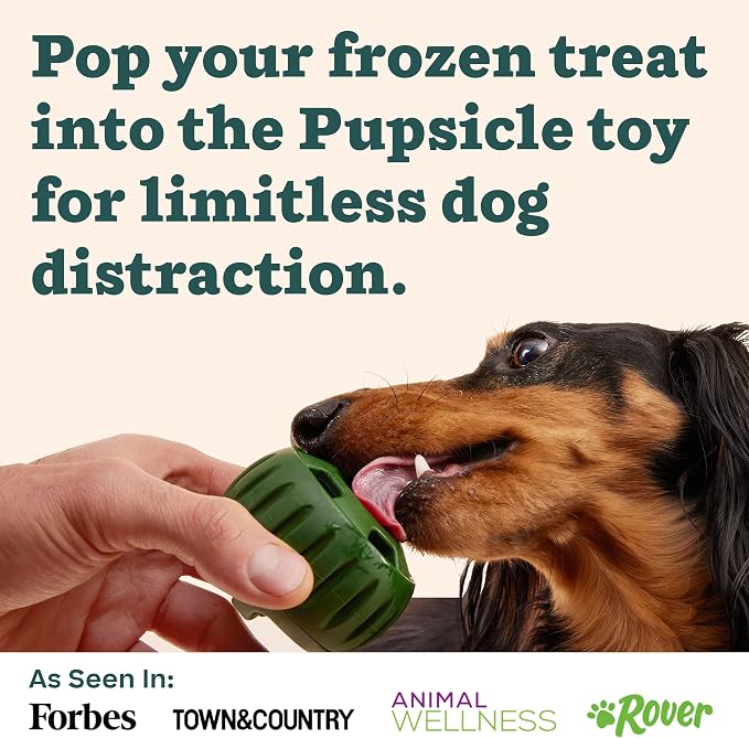 Woof Pupsicle Silicone Dog Treat Tray Mold for Dogs 10-25 lbs | For small dogs, silicone treat mold, reusable design, dishwasher safe, DIY frozen treats