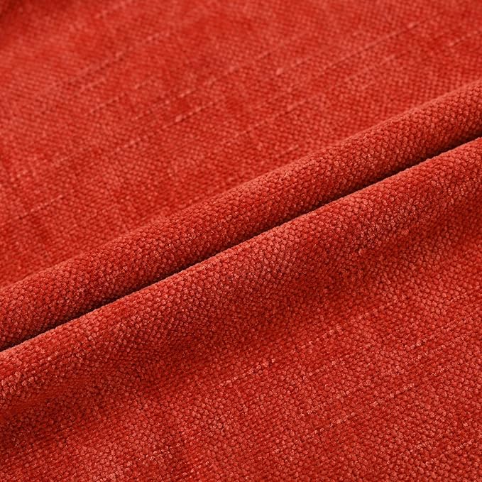 Set of 4 Soft Textured Decorative Throw Pillow Covers 20x20 Inch Cozy Farmhouse Cushion Cover Square Accent Pillow Cases for Bed Couch Sofa Living Room, Red