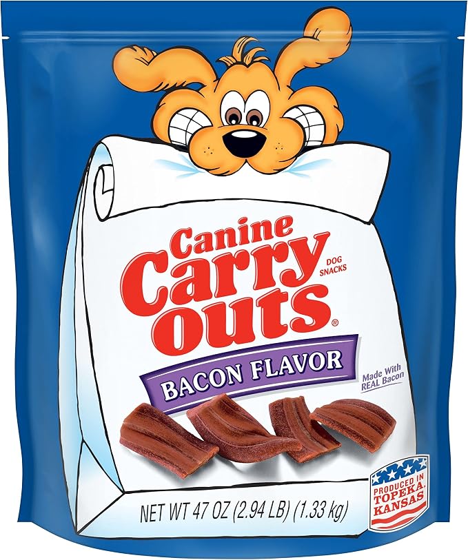 Canine Carry Outs Bacon Flavor Dog Treats, 47 Ounce Bag