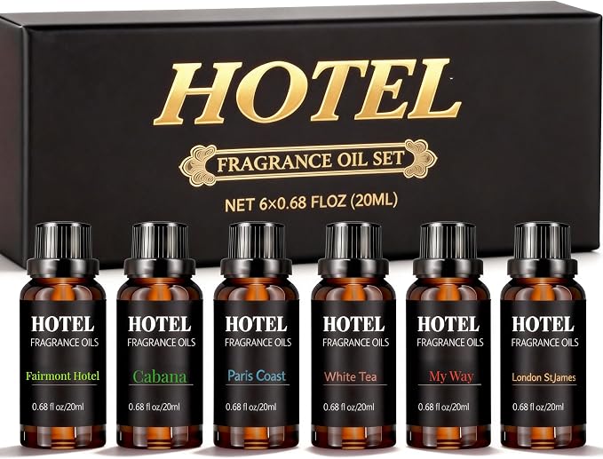 Hotel Collection Luxury Scent for Diffuser Oils Set Inspired by Iconic 5-Star Hotels- Aromatherapy Essential Oils for Diffuser & Home Scenting