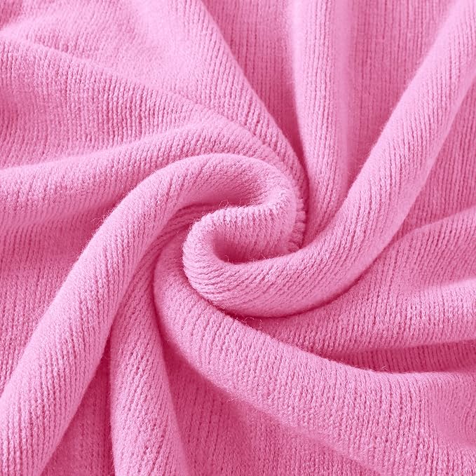 Homiest Hot Pink Knitted Throw Blanket with Fringe, 50x60 Inch | Pure Acrylic, Lightweight & Breathable, All-Season Use, Machine Washable, Wrinkle & Fade Resistant, for Couch Sofa And Bed