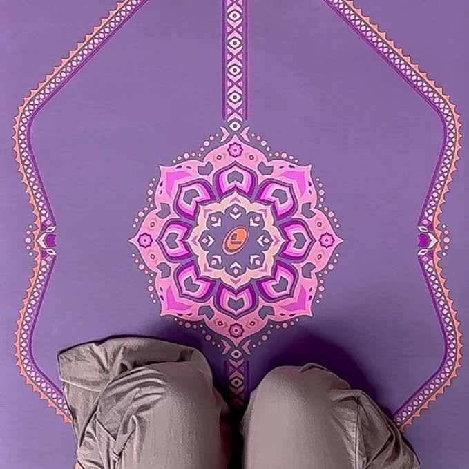 Liforme Printed Yoga Mat Collection - Free Yoga Bag Included - Patented Alignment System, Warrior-like Grip, Non-Slip, Eco-friendly, Sweat-resistant, Long, Wide and Thick for Comfort