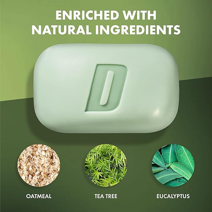 Defense Acne Care Bar Soap 4.2oz | contains 2% Salicylic Acid, Tea Tree & Eucalyptus Essential Oils & Oatmeal (Pack of 5)