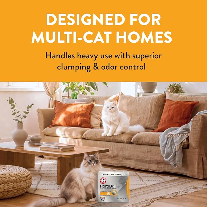 ARM & HAMMER HardBall Clumping Cat Litter, Garden Bloom, 8.5 Lbs