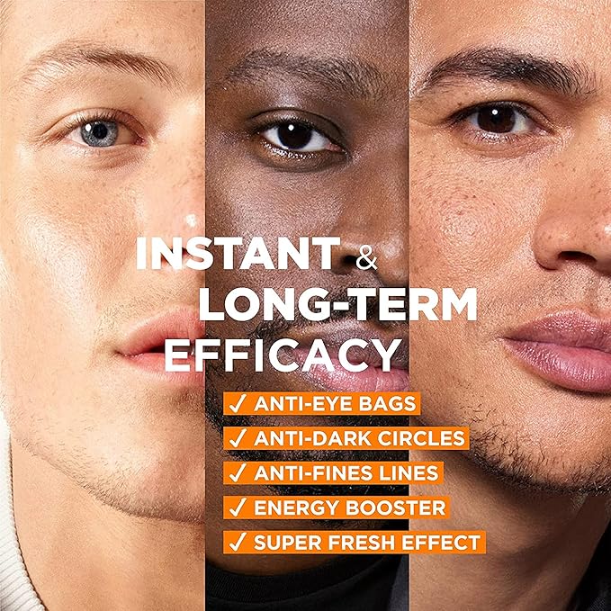 L'Oréal Men Expert Hydra Energetic Eye Roll-On, With Vitamin C*, Anti-Fatigue Formula Reduces Appearance of Dark Circles, [10ml]