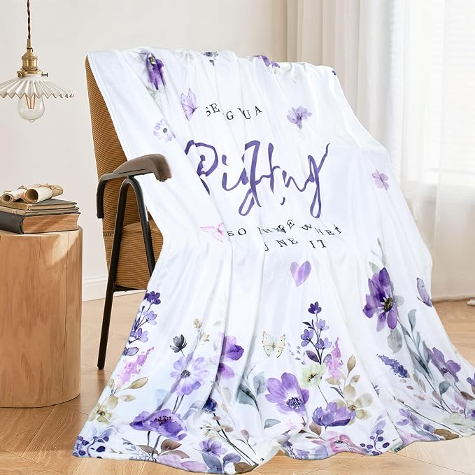 Get Well Gifts for Women, Inspirational Gifts for Women, Thinking of You Gifts After Surgery, Feel Better/Sympathy Gifts for Cancer Care, Hug/Healing Throw Blanket 60"x80"