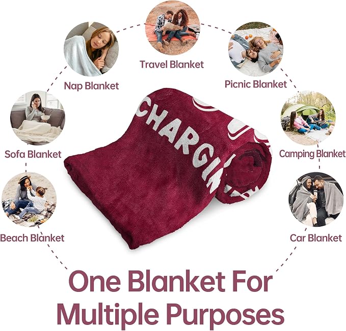 Leebbsin Funny Gifts for Mom, Birthday Gifts for Mom from Daughter Son | Mom is Charging Sloth Blanket, 60" x 80", Burgundy, Mom Gift for Christmas Mothers Day, Soft Sloth Throws Blanket for Mother