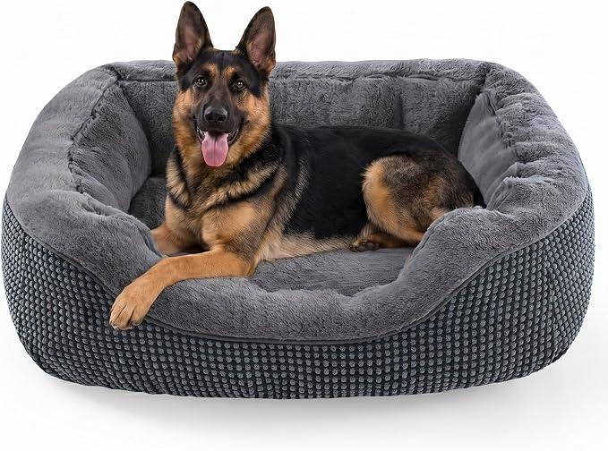 XL Dog Beds Large Sized Dog, Washable Orthopedic Warming Soft Sleeping Durable with Anti-Slip Bottom