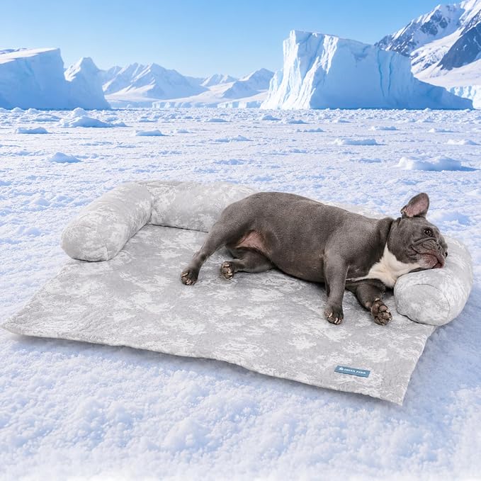 Spark Paws Cooling Couch Cover Dog Bed, Furniture Protector Mat | Non-Toxic Washable Pet Cooling Pad for Large, Medium and Small Dogs