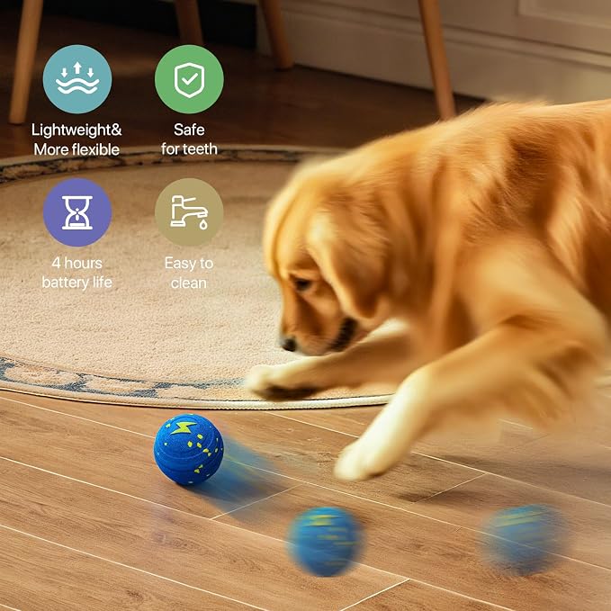 Interactive Dog Toys Automatic Bouncing Dog Ball for Small & Large Dogs