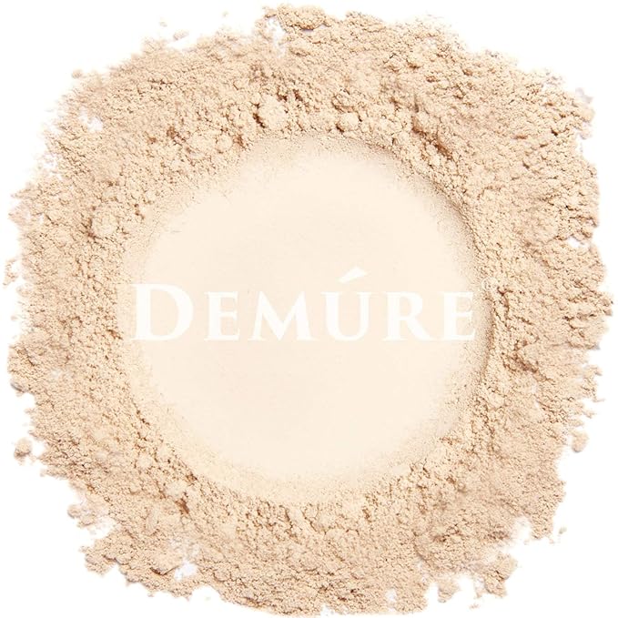 Demure Light Mineral Foundation - Loose Face Powder, Natural Makeup with Pure Crushed Minerals