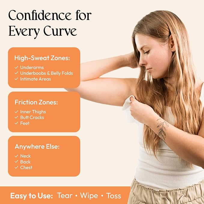 FOMIN Acidified Travel Deodorant Mini Wipes For Women & Men- Citrus Harmony - 72 Count - pH Balanced, Biodegradeable Mini Deodorant Travel Size Wipes - Plastic-Free, Underarm Body Wipes