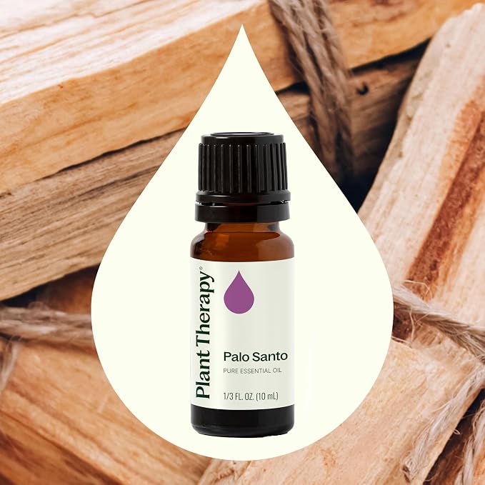 Plant Therapy Palo Santo Essential Oil 10 mL (1/3 oz), 100% Pure, Undiluted, for Aromatherapy, Stress Relief and Meditation
