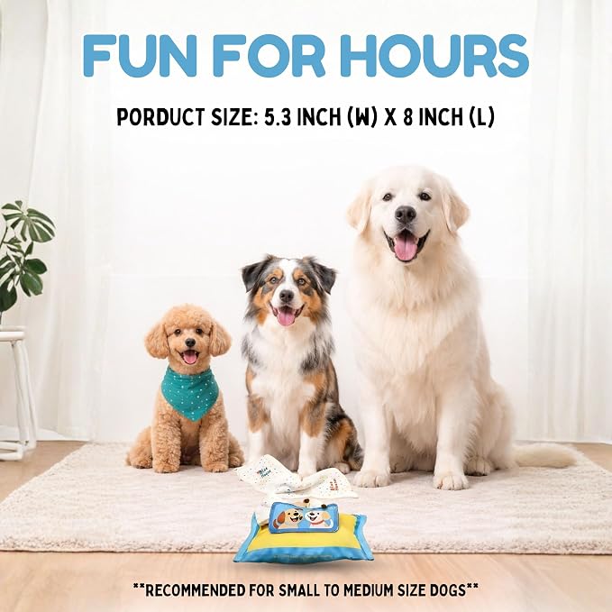 Interactive Dog Puzzle Toy | Anti-Boredom & Mental Stimulation | Snuffle Mat for Dogs | Slow Feeding & Enrichment Game | Small, Medium Dogs | Pizza, Bowling or Tissue (Tissue)