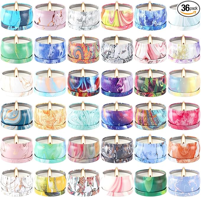 YOROXRG 36 Packs Scented Candles Gift Set, Fragrances Candle for Women, 2.5 OZ Portable Jar Candle for for Spa, Yoga, Bath, Aromatherapy, Stress Relief