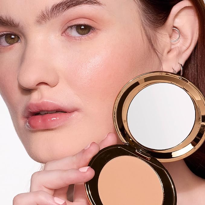 MCoBeauty - Miracle Flawless Pressed Powder - 2 Natural Medium Shade - Compact Setting Powder with Rose Flower Extract and Sweet Almond Oil - Helps Finish and Refine the Look of Makeup