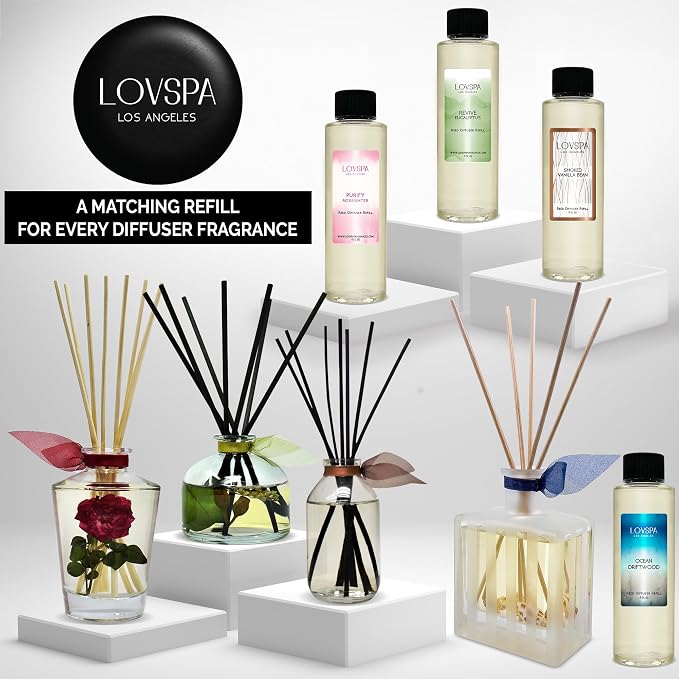 Reed Diffuser Set, Uplift Pomegranate Citrus Scented Oil Diffuser with Sticks, Home Fragrance Accessories for Bathroom Shelf Decor, Aroma Diffusers for Home or Office Desk, USA Made
