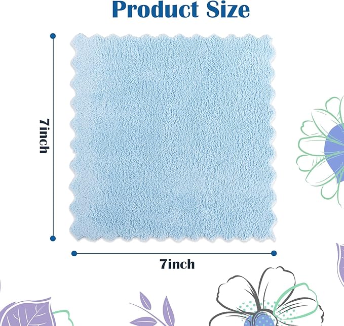 Orighty Makeup Remover Cloths, Cleansing, Reusable, Soft & Washable Coral Fleece Microfiber Washcloths/Towel for Face, Eye, Lips, Pack of 24, 7 x 7 inch