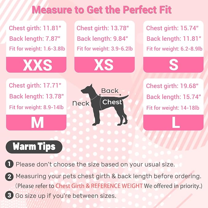 Dog Clothes Girl, 2 Pack Cute Pink & Purple Dog Dress, Dog Dresses for Small Dogs Girl, Breathable & Lightweight Puppy Clothes for Summer Birthday Party, Small