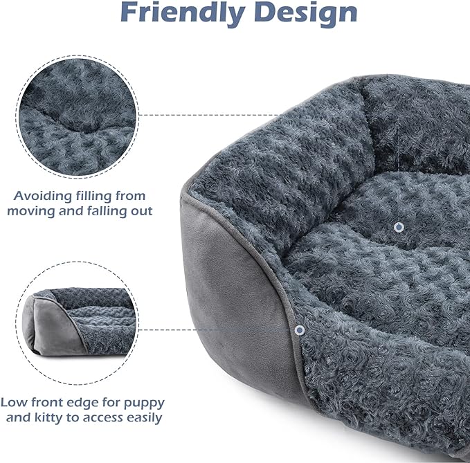 XX-Large Dog Bed for Large Medium Small Dogs, Rectangle Washable Dog Bed, Orthopedic Dog Bed, Soft Calming Sleeping Puppy Bed Durable Pet Cuddler with Anti-Slip Bottom XXL(42"x30"x10")