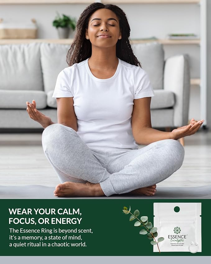 HONÉ Essence Wearable Aromatherapy Nasal Diffuser – Eucalyptus Essential Oil Nose Ring Silicone Inhaler for Stress & Mood Support - Made in USA & Travel-Friendly