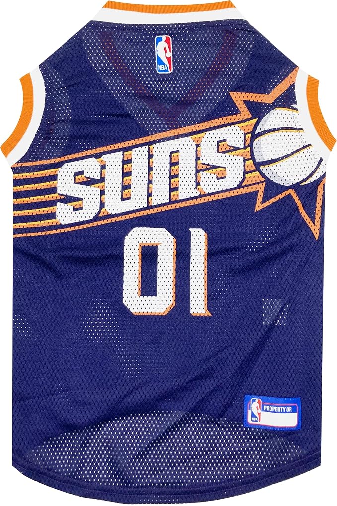 Pets First NBA Pheonix Suns Dog Jersey, X-Large - Tank Top Basketball Pet Jersey