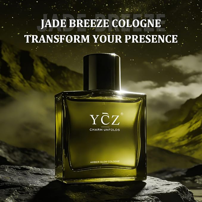 Ycz AMBER GLOW Cologne for Men Aromatic Citrus Fragrance with Bergamot, Crisp Apple & Warm Woody Notes, 1.7oz Eau de Parfum, Premium Men's Perfume for Office, Casual & Daily Wear