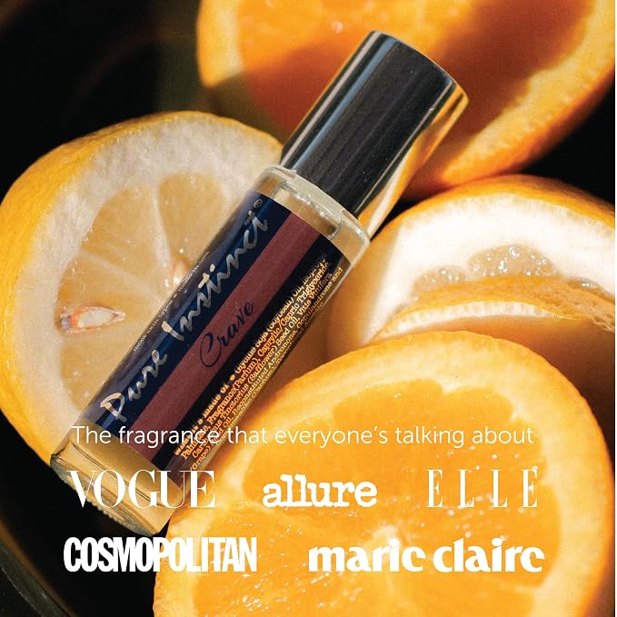 Pure Instinct CRAVE Roll-On The Original Pheromone Infused Essential Oil Perfume Cologne – For Her - TSA Ready 0.34 fl oz